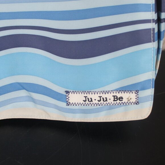 Ju Ju Be Baby Diaper Bag Crossbody Blue Striped W/Changing Mat New Teflon Be All - Picture 2 of 16
